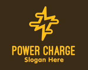 Yellow Lightning Power logo design