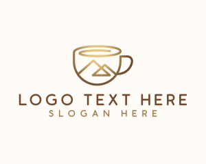 Teahouse - Coffee Cup Mountain logo design