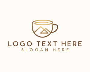 Coffee Cup Mountain Logo