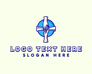 Clinical - Hand Care Cross logo design