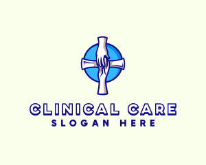 Clinical - Hand Care Cross logo design