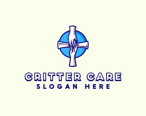 Hand Care Cross logo design