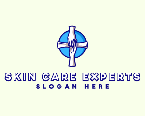 Hand Care Cross logo design