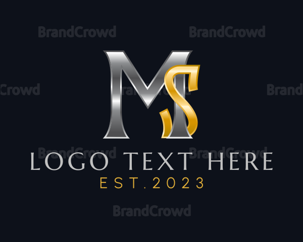 Modern Metallic Business Logo