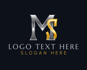 Modern Metallic Business Logo