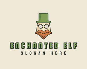 Elf - Old Leprechaun Cartoon logo design