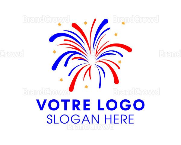 Festive Fireworks Display Logo