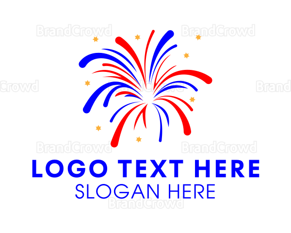 Festive Fireworks Display Logo