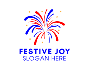 Festive Fireworks Display  logo design