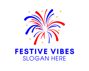 Festive Fireworks Display  logo design