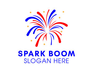 Festive Fireworks Display  logo design