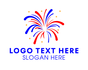 New Year - Festive Fireworks Display logo design