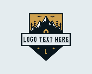 Outdoor - Hiking Trek Mountain logo design
