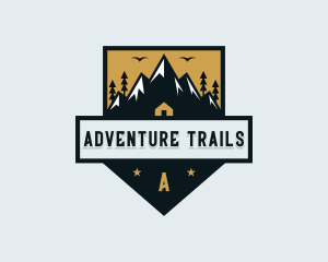 Hiking Trek Mountain logo design