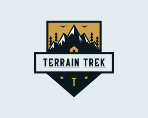 Hiking Trek Mountain logo design