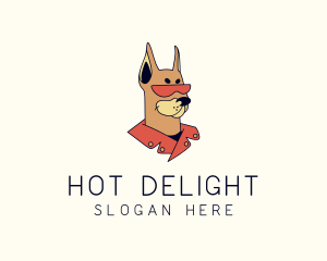 Fashion Dobermann Dog logo design