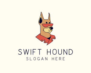 Fashion Dobermann Dog logo design