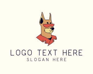 Character - Fashion Dobermann Dog logo design