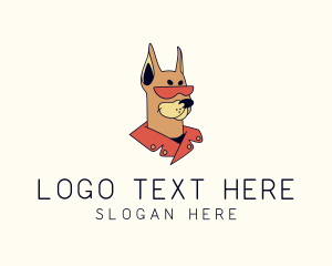 Fashion Dobermann Dog Logo