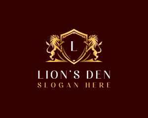 Luxury Lion Crest logo design