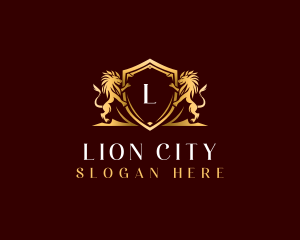 Luxury Lion Crest logo design