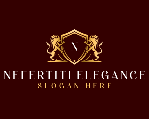 Luxury Lion Crest logo design