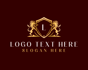 Luxury Lion Crest logo design