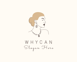 Glamour - Sophisticated Woman Jewelry logo design