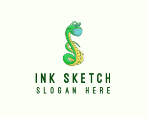 Mask Snake Cartoon logo design