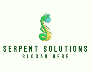 Snake - Mask Snake Cartoon logo design