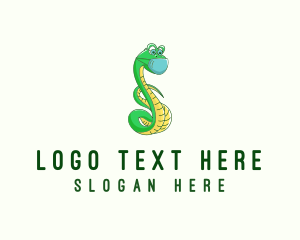 Serpent - Mask Snake Cartoon logo design