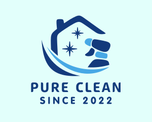 Disinfecting - Sanitation Home Spray logo design