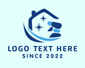 Blue - Sanitation Home Spray logo design