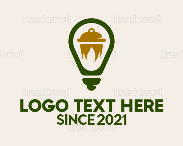 Light Bulb Cooking Pot Logo