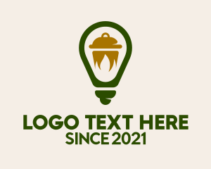 Chili - Light Bulb Cooking Pot logo design