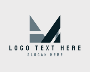 Financial - Generic Triangle Geometric Letter M logo design