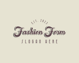 Retro Fashion Business logo design