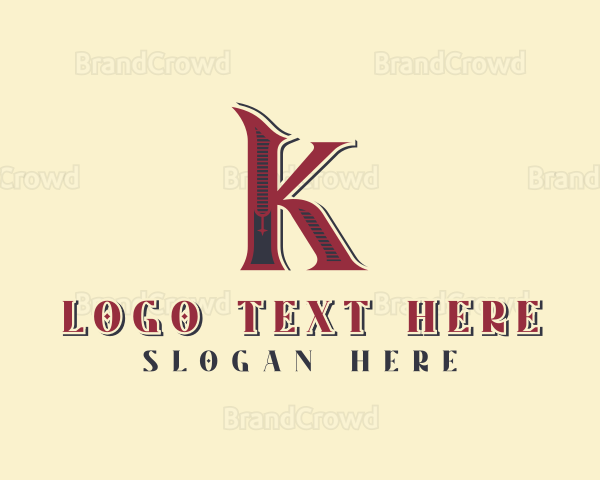 Stylish Monarch Business Letter K Logo