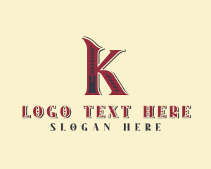 Tailor - Stylish Monarch Business Letter K logo design