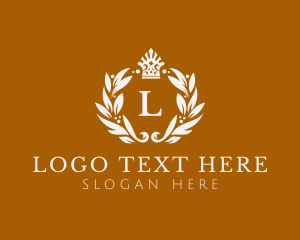 Queen - Regal Royal Wreath logo design