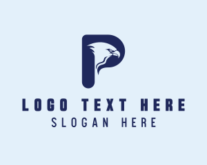 Athlete - Eagle Wildlife Letter P logo design