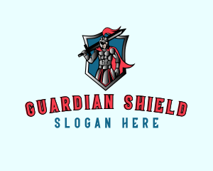 Protector - Knight Warrior Shield logo design