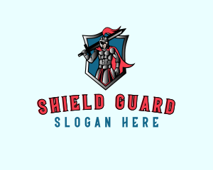 Defence - Knight Warrior Shield logo design