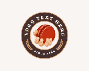 Wicket - Sports Cricket Ball Hand logo design