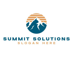 Mountain Climbing Hiking logo design