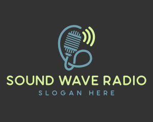 Radio Station - Radio Show Microphone logo design