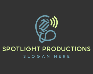 Show - Radio Show Microphone logo design
