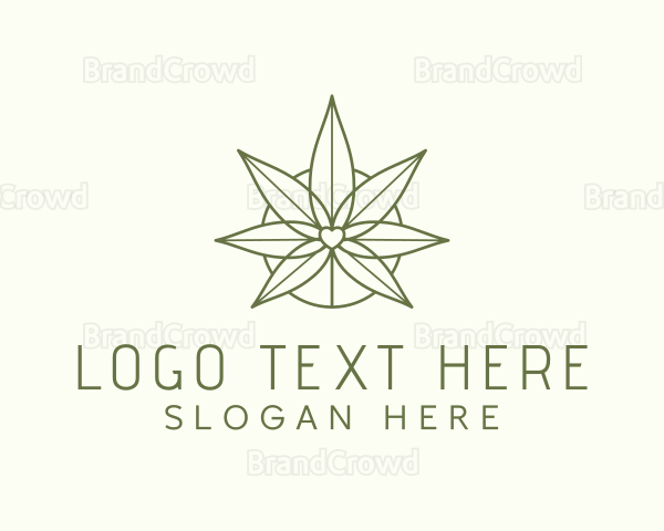 Natural Marijuana Leaf Logo