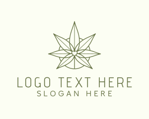 Plantation - Natural Marijuana Leaf logo design