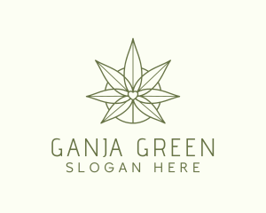 Natural Marijuana Leaf logo design